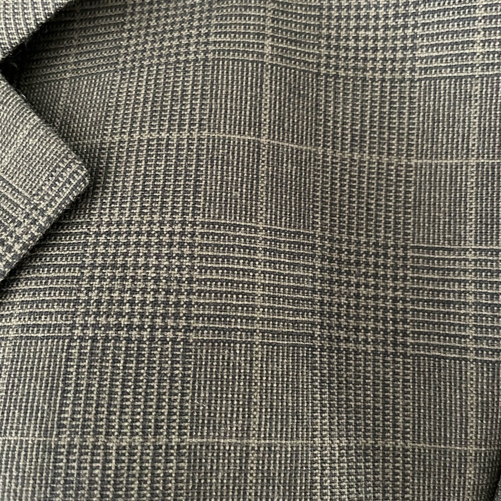 Classic Gray Checkered Men's Blazer